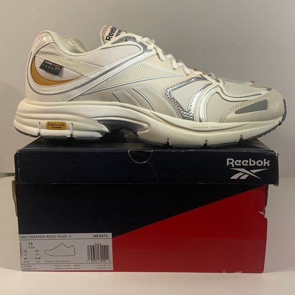 [BRAND NEW] REEBOK PREMIER ROAD PLUS VI CHALK BRIGHT OCHRE MENS SIZE 13 SNEAKERS - Picture 6 of 13
